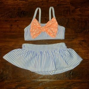 Ruffle Butts baby girl 6-9 mo 2 piece swimwear. NWT